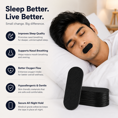Restora  Sleep Strips – Gentle Mouth Tape for Better Sleep & Nose Breathing